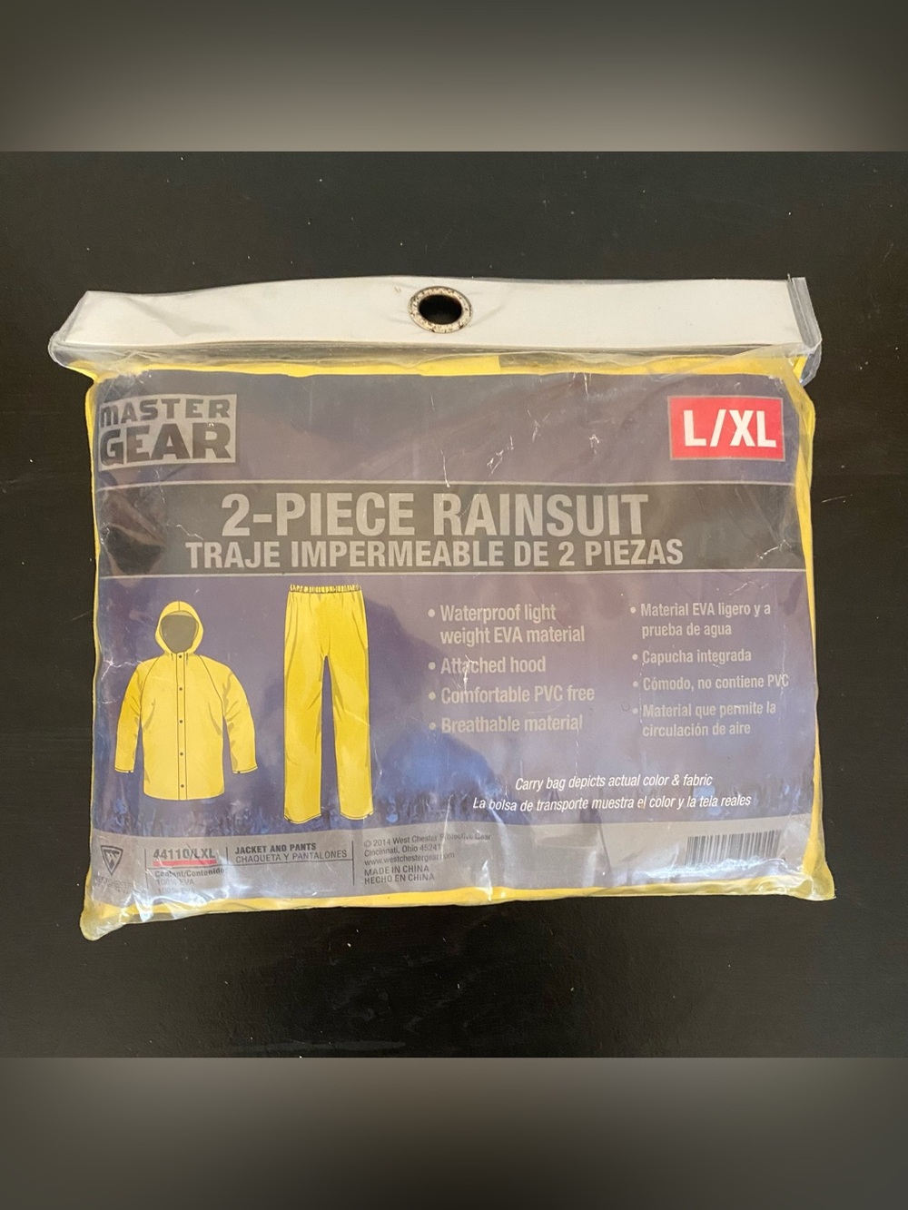 Westchester L/XL Master Gear 2 Piece Yellow Waterproof Rain Suit Pants Jacket